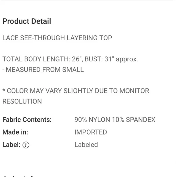 Black Embroidered Lace Long Sleeve Top - Picture 4 of 4